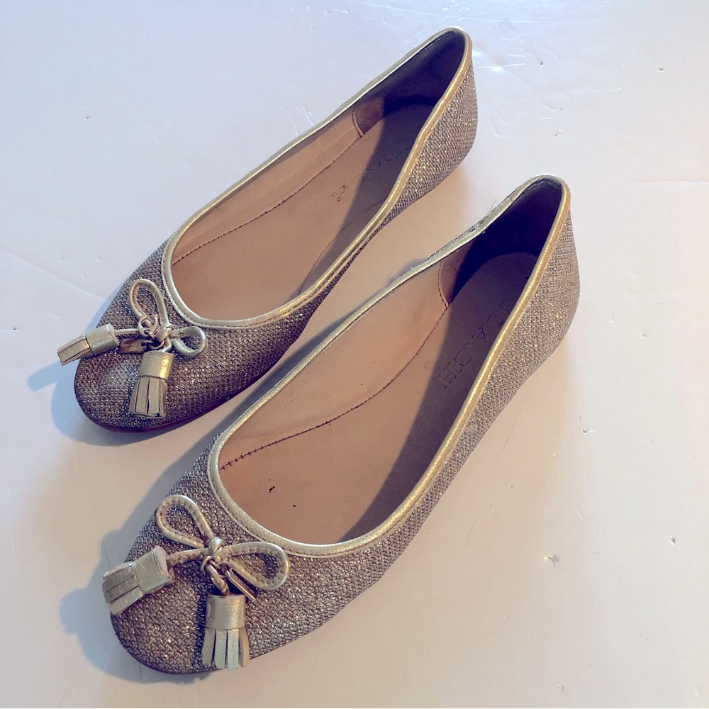 COACH Gold Ballet Flat SHOES 5.5B